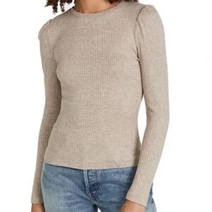 Z Supply Light Brown Ribbed Sweater